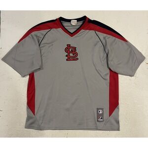 Vintage Majestic St Louis Cardinals Baseball Jersey Mens XL Gray Embroidered MLB